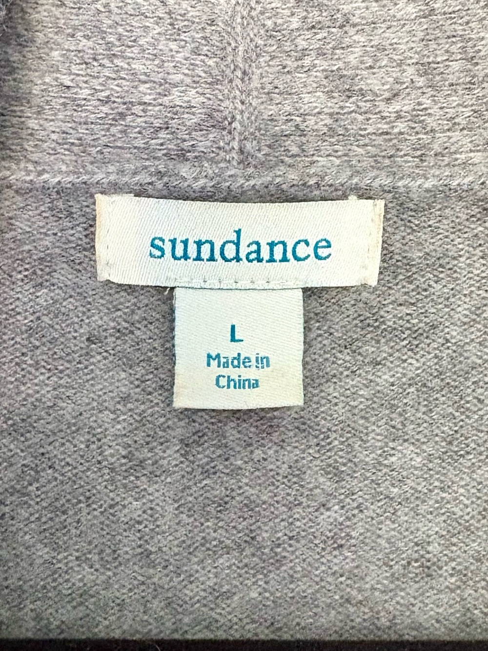 Sundance 100% Cashmere Wrap-Front Sweater Heathered Gray Long Sleeve Size L - Picture 4 of 8